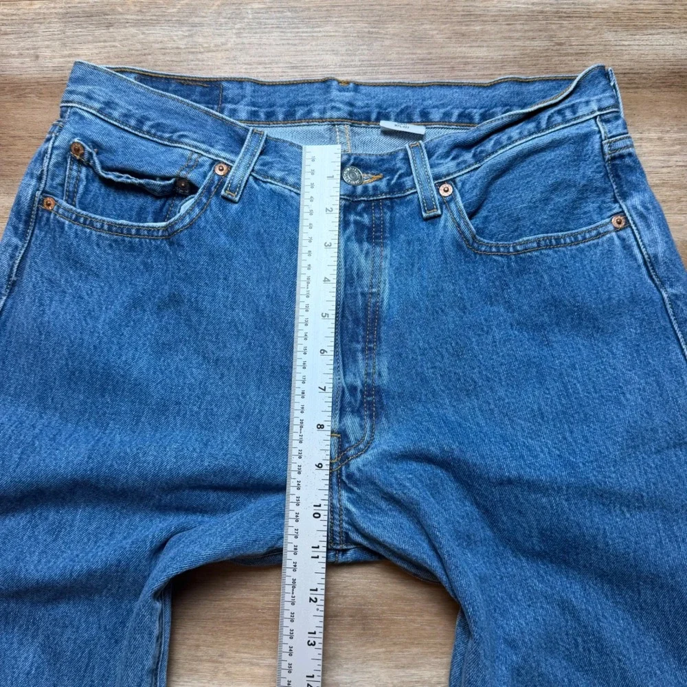 Levi's 501 Original Fit Jeans Mens 34x30 Blue Straight Leg Button Fly Y2K Denim